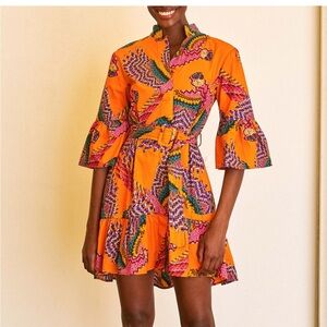 Farm Rio Macaws Shirt Dress, worn once and dry cleaned! Size XS